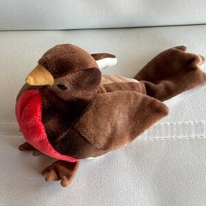 TY Beanie Babies 1998 EARLY The Robin 8" Plush No Hang Tag #J